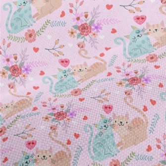Cute Couple Cats Performance Linen