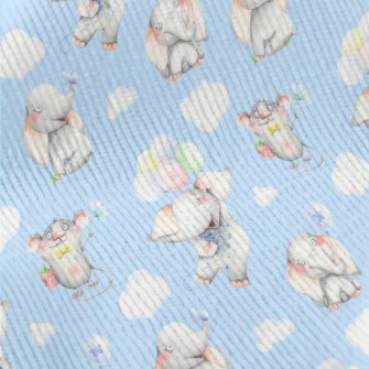 Hand Drawn Mouse And Elephant Standard Corduroy