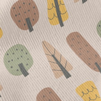 Hand Drawn Autumn Forest Standard Corduroy