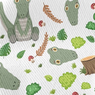 Cartoon Forest Crocodile Standard Corduroy