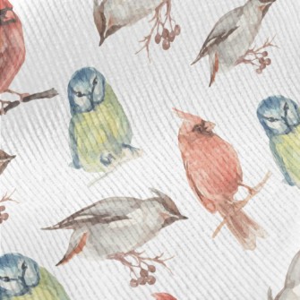 Watercolor Hand Drawn Birds Standard Corduroy