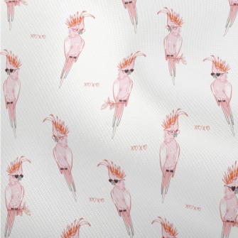 Trendy Pink Parrot Dobby