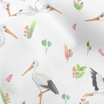 Birds And Plants Micro Fleece