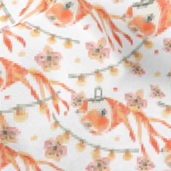 Japanese Goldfish Lantern Micro Fleece