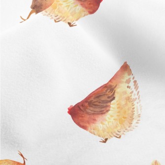 Watercolor Hand Drawn Hen Micro Fleece