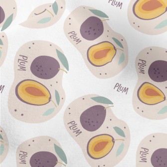 Cute Hand Drawn Plums Micro Fleece