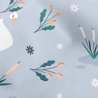 Elegant Swan By The Lake Micro Fleece