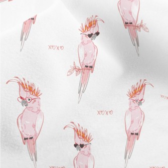 Trendy Pink Parrot Micro Fleece