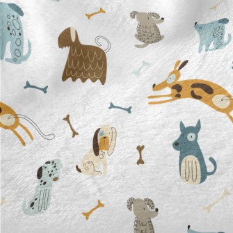 Hand Drawn Pet Dog Minky