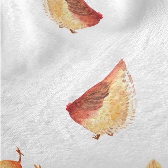 Watercolor Hand Drawn Hen Minky