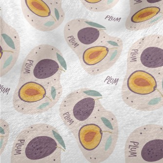 Cute Hand Drawn Plums Minky