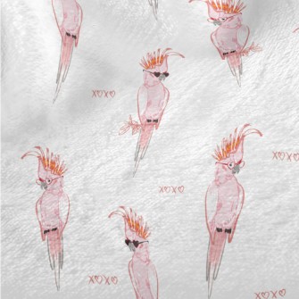 Trendy Pink Parrot Minky