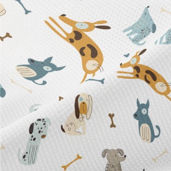 Hand Drawn Pet Dog Piqué