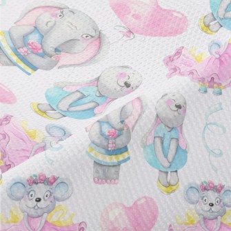 Hand Drawn Girly Animals Piqué