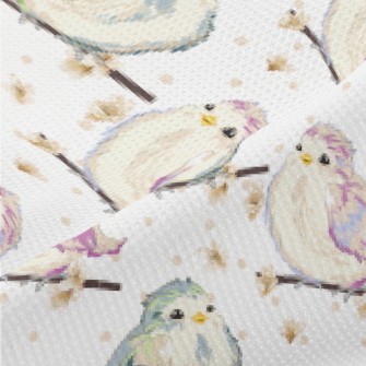 Hand Drawn Colorful Sparrow Piqué