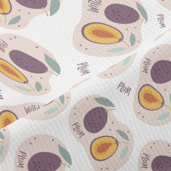 Cute Hand Drawn Plums Piqué