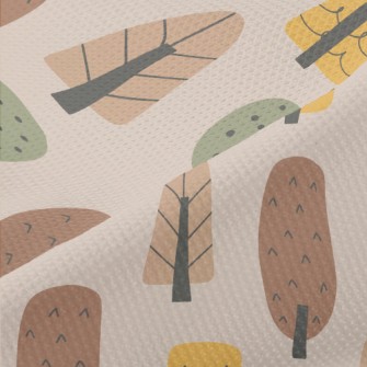 Hand Drawn Autumn Forest Piqué