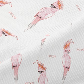 Trendy Pink Parrot Piqué