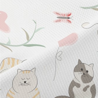 Round Pet Cat Piqué