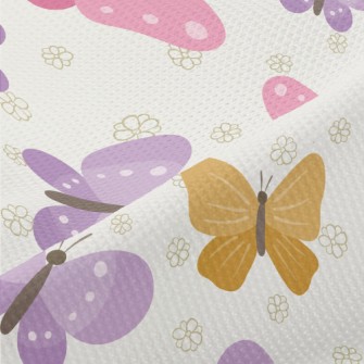 Colorful Cartoon Butterfly Piqué
