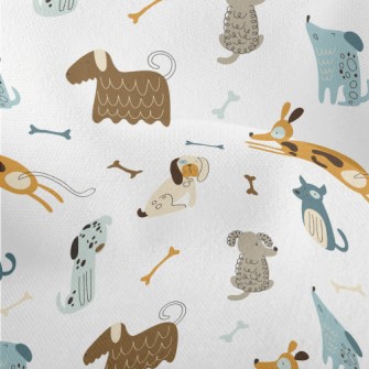 Hand Drawn Pet Dog Lightweight Performance Linen