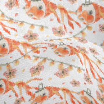 Japanese Goldfish Lantern Lightweight Performance Linen