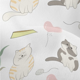 Round Pet Cat Lightweight Performance Linen