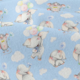 Hand Drawn Mouse And Elephant Modern Jersey