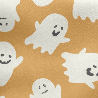Happy Doodle Ghost Jersey Backed Fleece