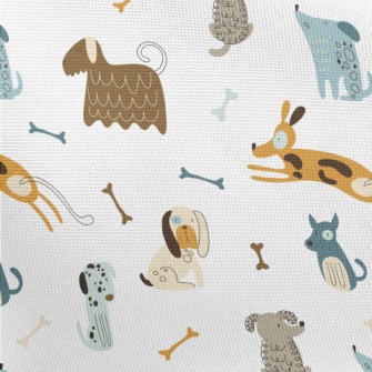 Hand Drawn Pet Dog Pongee