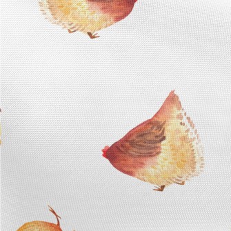 Watercolor Hand Drawn Hen Pongee