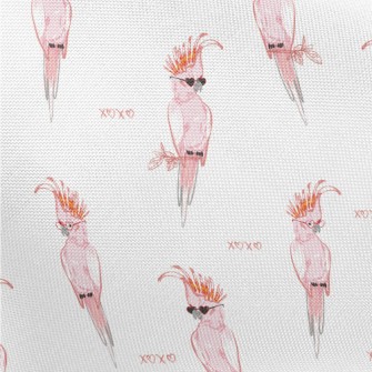 Trendy Pink Parrot Pongee