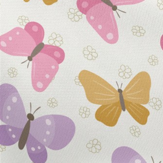 Colorful Cartoon Butterfly Pongee