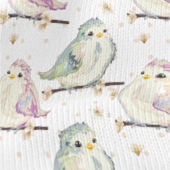 Hand Drawn Colorful Sparrow Stretch Jersey