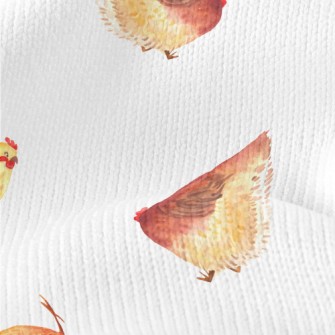 Watercolor Hand Drawn Hen Stretch Jersey