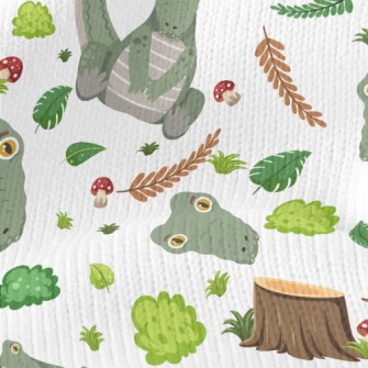 Cartoon Forest Crocodile Stretch Jersey