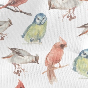 Watercolor Hand Drawn Birds Stretch Jersey