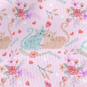 Cute Couple Cats Stretch Jersey