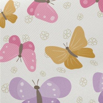 Colorful Cartoon Butterfly Midweight Cotton Poplin