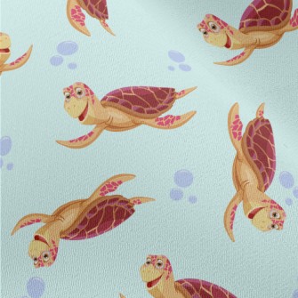 Happy Cartoon Turtle Chiffon