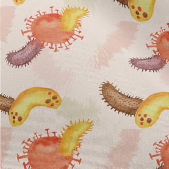 Hand Drawn Colorful Bacteria Chiffon