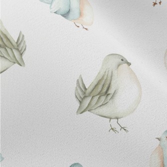 Cute Watercolor Bird Chiffon