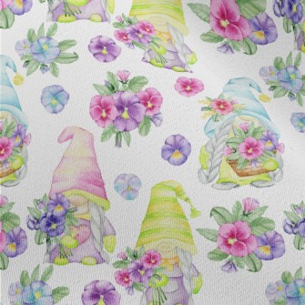 Hand Drawn Flower Gnome Chiffon