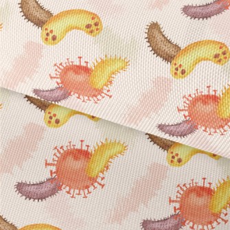 Hand Drawn Colorful Bacteria Waterproof Oxford