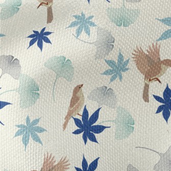 Colorful Leaves And Birds Waterproof Canvas