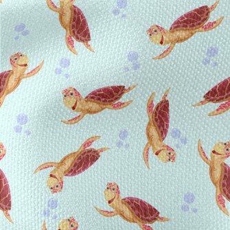 Happy Cartoon Turtle Waterproof Canvas