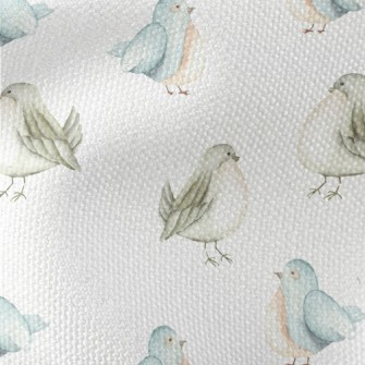 Cute Watercolor Bird Waterproof Canvas