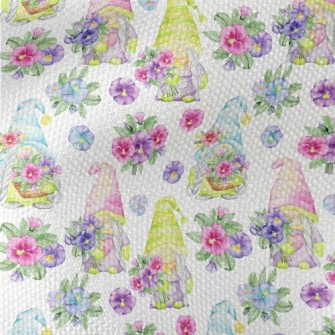 Hand Drawn Flower Gnome Waterproof Canvas