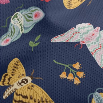 Artistic Doodle Butterfly Athletic Mesh Flat Back