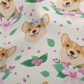 Happy Smiling Shiba Inu Athletic Mesh Flat Back